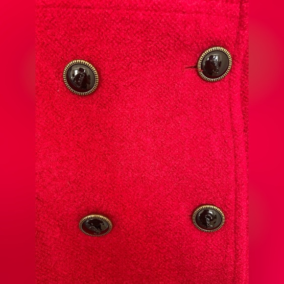 COACH vibrant red double breasted peacoat | XS - Picture 2 of 12